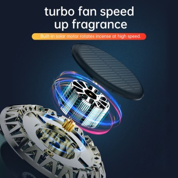Luxury Car Aroma Diffuser Solar Rotating Air Vent Air Freshener Parking Card