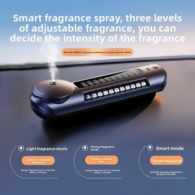 Solar Powered Intelligent Car Aroma Diffuser Aluminum Alloy High-End Decorative Car Seat Mounted Deodorizer Solar Powered Intelligent Car Aroma Diffuser Aluminum Alloy High-End Decorative Car Seat Mounted Deodorizer