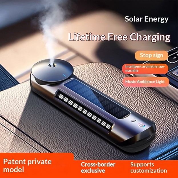 Solar Powered Intelligent Car Aroma Diffuser Aluminum Alloy High-End Decorative Car Seat Mounted Deodorizer Solar Powered Intelligent Car Aroma Diffuser Aluminum Alloy High-End Decorative Car Seat Mounted Deodorizer