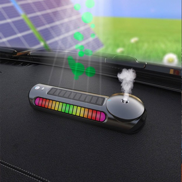 Solar Powered Intelligent Car Aroma Diffuser Aluminum Alloy High-End Decorative Car Seat Mounted Deodorizer Solar Powered Intelligent Car Aroma Diffuser Aluminum Alloy High-End Decorative Car Seat Mounted Deodorizer
