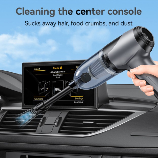 Blow and Suction 2-in-1 Car Vacuum Cleaner 4000mAh Powerful Multiple Accessories Blow and Suction 2-in-1 Car Vacuum Cleaner 4000mAh Powerful Multiple Accessories
