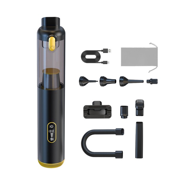 Handheld Car Vacuum Cleaner with Blower and Air Pump 18kPa Strong Suction Washable Filter