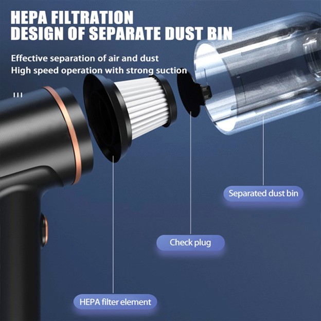 Mini Wireless Handheld Car Vacuum Cleaner 5000Pa Suction Charging Dry Use 120ml Dust Cup Mini Wireless Handheld Car Vacuum Cleaner 5000Pa Suction Charging Dry Use 120ml Dust Cup