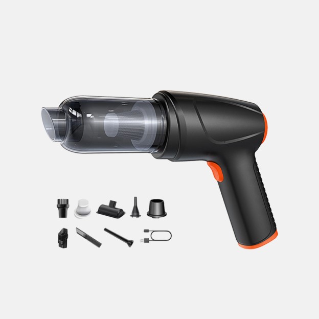 High Power Handheld 4-in-1 Car Vacuum Cleaner 5.5kPa 65W with Light and Multi Nozzles