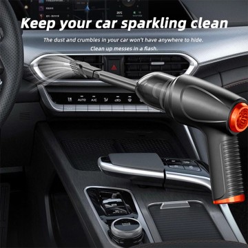 High Power Handheld 4-in-1 Car Vacuum Cleaner 5.5kPa 65W with Light and Multi Nozzles