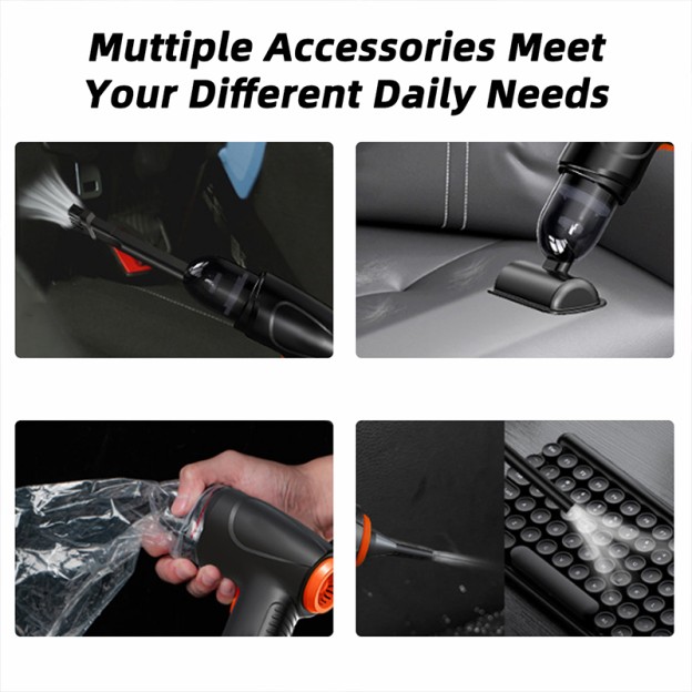 High Power Handheld 4-in-1 Car Vacuum Cleaner 5.5kPa 65W with Light and Multi Nozzles High Power Handheld 4-in-1 Car Vacuum Cleaner 5.5kPa 65W with Light and Multi Nozzles
