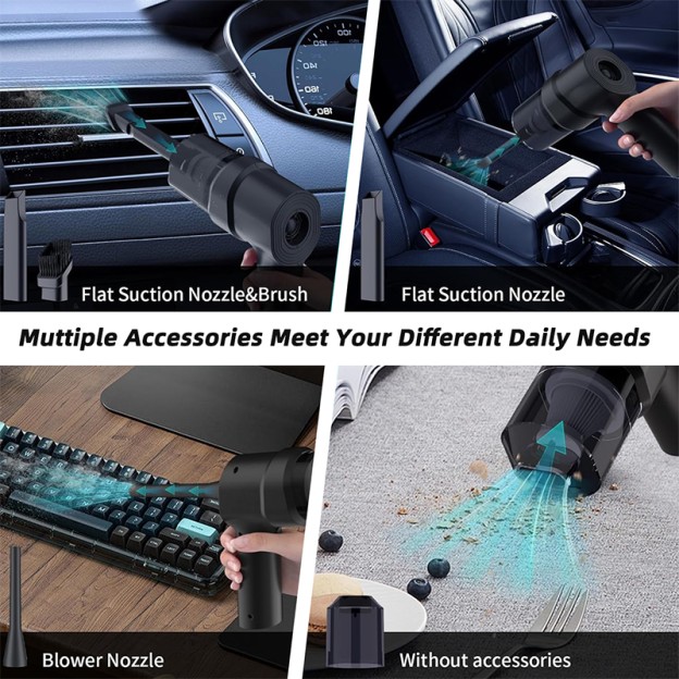 Mini Car Vacuum Cleaner Converter 60W with Tire Inflator Mini Car Vacuum Cleaner Converter 60W with Tire Inflator