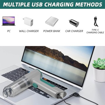 Portable Handheld Car Vacuum Cleaner 12000Pa Mini Powerful Dust Cleaner