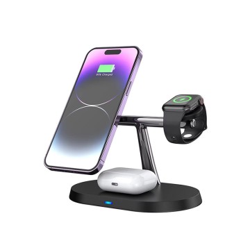 15W Magnetic Wireless Charger 3-in-1 Magnetic Charging Station
