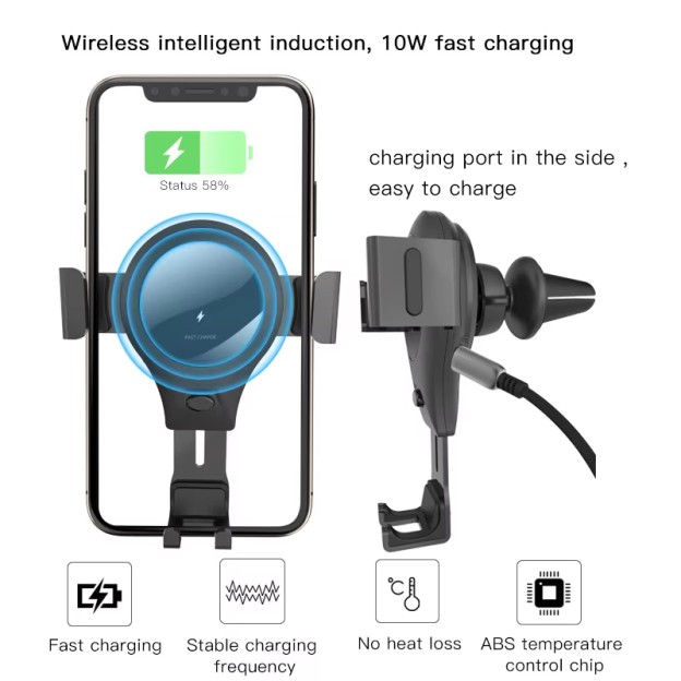 10W Charging Telescopic Phone Mount Stand Car Wireless Charger 10W Charging Telescopic Phone Mount Stand Car Wireless Charger
