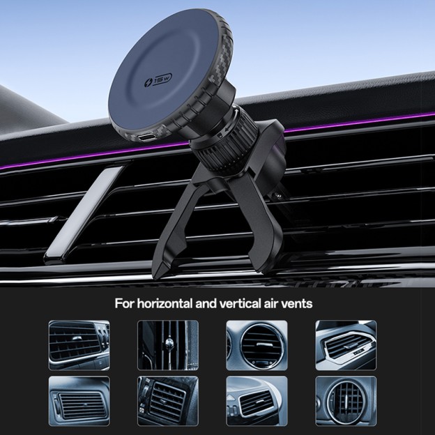 360-degree Rotation Strong Magnets 15W Fast Charging Magnetic Car Vent Phone Holder 360-degree Rotation Strong Magnets 15W Fast Charging Magnetic Car Vent Phone Holder