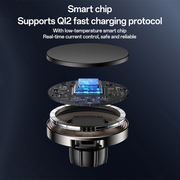 360 Rotating QI2 15W Wireless Fast Charging Car Phone Mount 360 Rotating QI2 15W Wireless Fast Charging Car Phone Mount