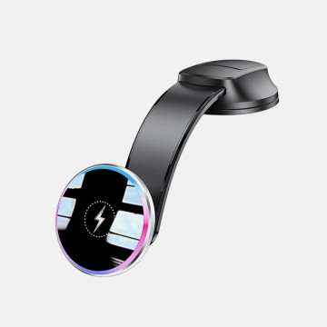 Rotating LED Breathing Light 15W Fast Charging Wireless Charger Phone Holder