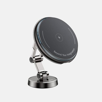 360° Rotation Three Axis Stable Anti-Shake Zinc Alloy 15W Wireless Charging Phone Holder