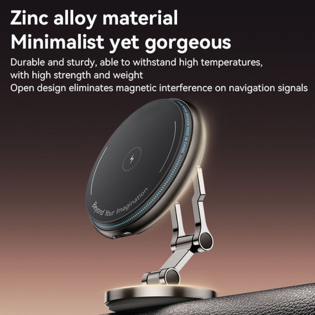 360° Rotation Three Axis Stable Anti-Shake Zinc Alloy 15W Wireless Charging Phone Holder 360° Rotation Three Axis Stable Anti-Shake Zinc Alloy 15W Wireless Charging Phone Holder