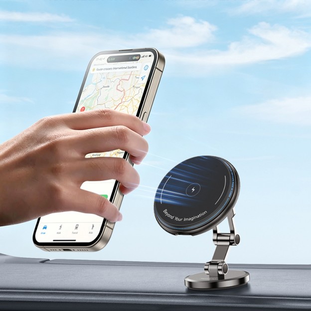 360° Rotation Three Axis Stable Anti-Shake Zinc Alloy 15W Wireless Charging Phone Holder 360° Rotation Three Axis Stable Anti-Shake Zinc Alloy 15W Wireless Charging Phone Holder
