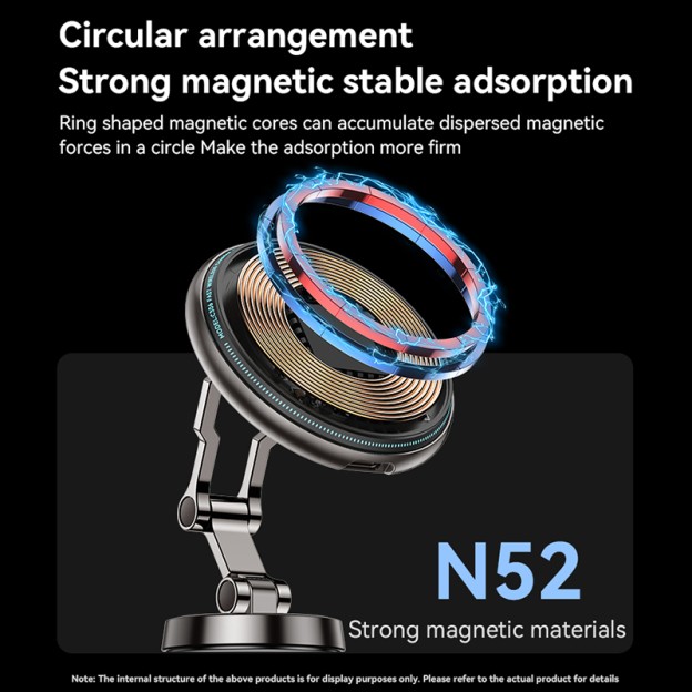 360° Rotation Three Axis Stable Anti-Shake Zinc Alloy 15W Wireless Charging Phone Holder 360° Rotation Three Axis Stable Anti-Shake Zinc Alloy 15W Wireless Charging Phone Holder