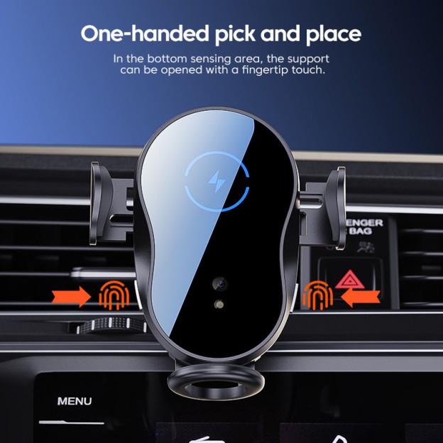Smart 15W Flexible Car Wireless Charger Infrared Auto Clamping Smart 15W Flexible Car Wireless Charger Infrared Auto Clamping