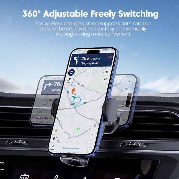 Smart 15W Flexible Car Wireless Charger Infrared Auto Clamping Smart 15W Flexible Car Wireless Charger Infrared Auto Clamping
