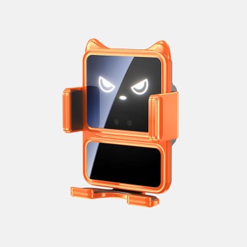 Orange Creative Electric Smart Induction 15W Car Wireless Charger Vent Mount Holder