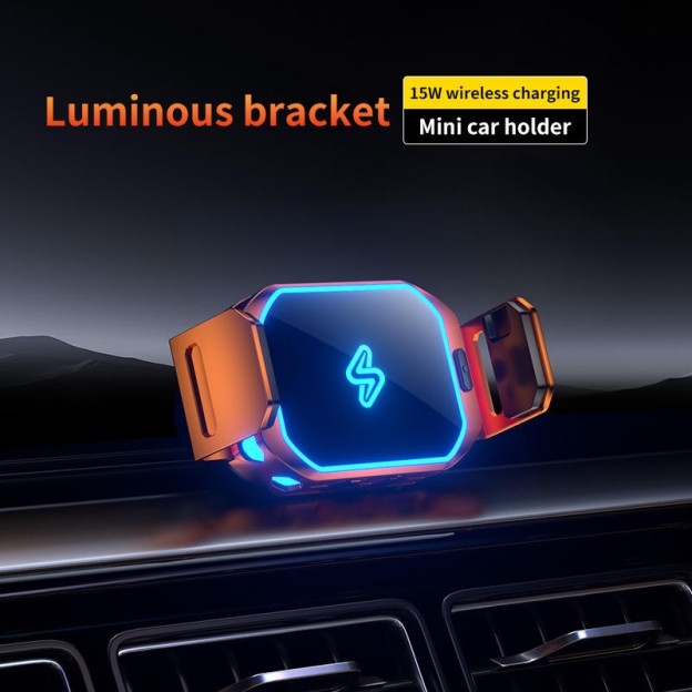Mini Lightweight Multifunctional Air Vent 360-Degree Rotation 15W Car Wireless Charger Light Holder Mini Lightweight Multifunctional Air Vent 360-Degree Rotation 15W Car Wireless Charger Light Holder