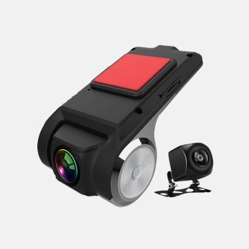 1080P Vehicle Car Dashcam Front and Rear Dual Lens 2 Channel Dash Cam