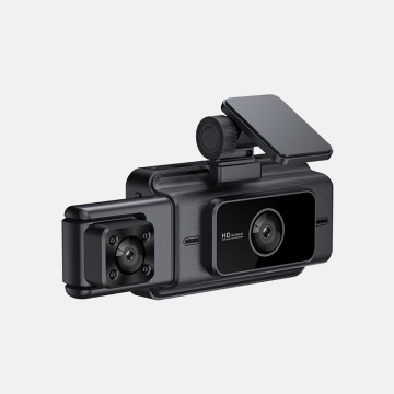 3-Lens Car Black Box True Wide Angle HD 1080p Triple Recording Night Vision Dashcam