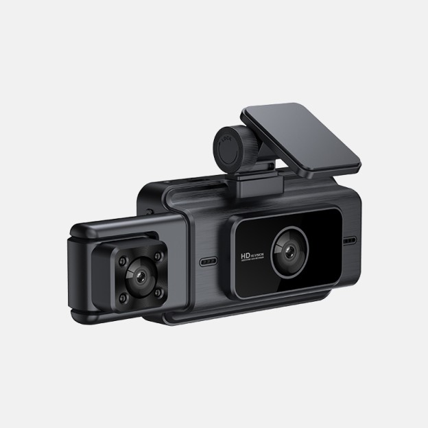 3-Lens Car Black Box True Wide Angle HD 1080p Triple Recording Night Vision Dashcam