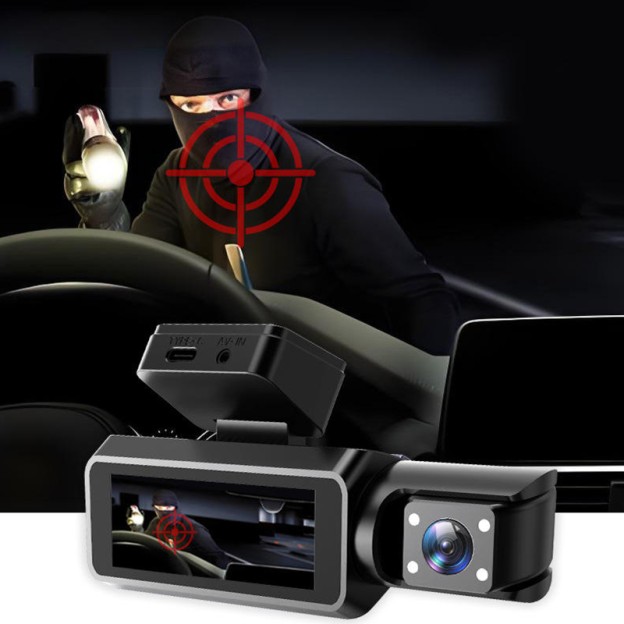 HD 1296P Dual Dashcam 3 Inch Screen Front and Rear Parking Monitor HD 1296P Dual Dashcam 3 Inch Screen Front and Rear Parking Monitor