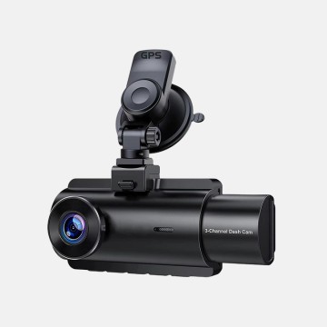 Three Lens HD Front 4K Car Dashcam Rear 1080p Recording Real-Time Tracker Video Camera Vehicle Dashcam