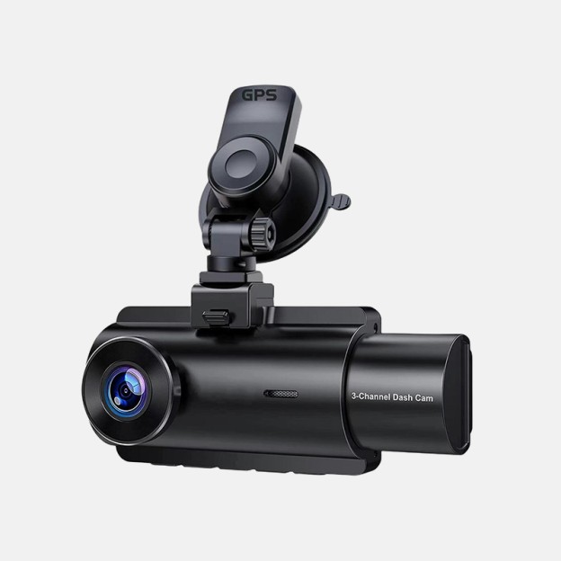 Three Lens HD Front 4K Car Dashcam Rear 1080p Recording Real-Time Tracker Video Camera Vehicle Dashcam