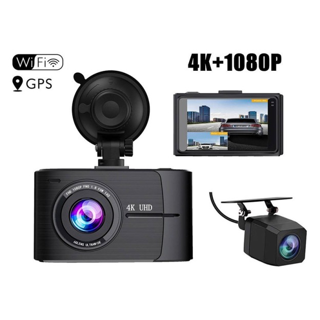 4.3-inch 2K Dual Camera Car Dash Cam with Rearview Mirror 1080p Recording G-Sensor 4.3-inch 2K Dual Camera Car Dash Cam with Rearview Mirror 1080p Recording G-Sensor