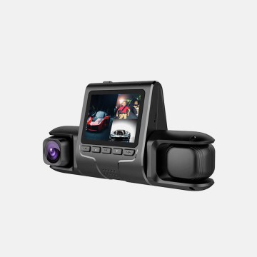 Three Lens 1080p Car Dash Camera with Night Vision and WiFi