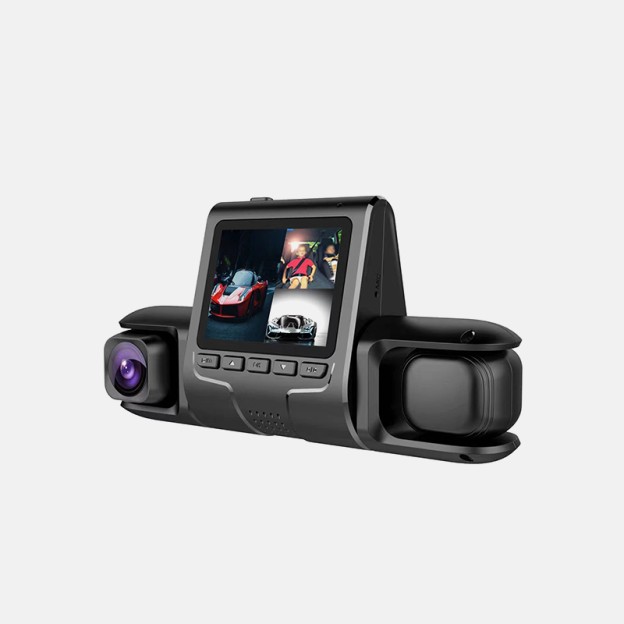 Three Lens 1080p Car Dash Camera with Night Vision and WiFi