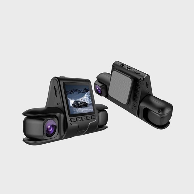 Three Lens 1080p Car Dash Camera with Night Vision and WiFi
