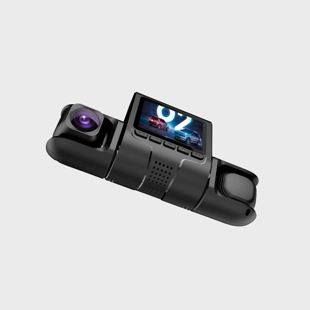 Three Lens 1080p Car Dash Camera with Night Vision and WiFi
