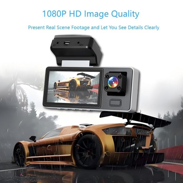 Triple Lens 1080P Dashcam Connection HD Night Vision Wide Angle Triple Lens 1080P Dashcam Connection HD Night Vision Wide Angle