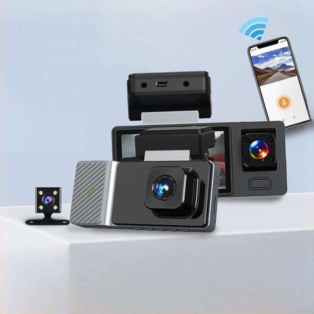 Triple Lens 1080P Dashcam Connection HD Night Vision Wide Angle Triple Lens 1080P Dashcam Connection HD Night Vision Wide Angle