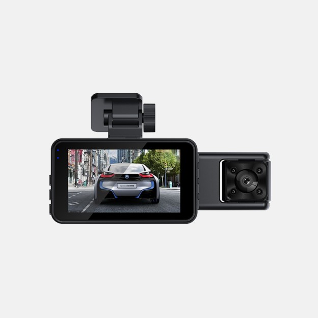 Three Channel Car Black Box 1080p Dashcam Cycle Recording Vehicle Safety Dashboard Camera