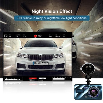 3 Inch Screen Car HD 1080P 4K GPS Front and Rear Camera Full Tracker Dash Cam